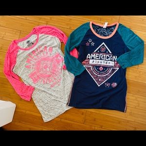 American Fighter 3/4 Sleeve baseball tees